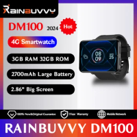 Rainbuvvy DM100 4G LTE Smart Watch Android 7.1 3GB RAM 32GB ROM 5MP Camera IPS 2700mah Battery 2.86 inch Touch Screen Smartwatch