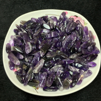 天然紫水晶長牙碎石魚缸花盆裝飾裝潢混批佛教風水裝修