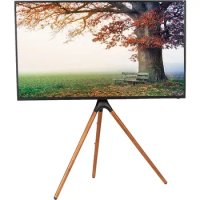VIVO Artistic Easel 45 To 65 Inch LED LCD Screen, Studio TV Display Stand（Black Wood/ Black /White - Wood）optional
