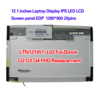 12.1 inches Laptop Display IPS LED LCD Screen panel EDP 1280*800 20pins LTN121W1-L03 For HP Zbook G2 G3 G4 FHD Replacement