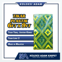 (6 kaki x 9 kaki) Tikar Plastik Lipat Tradisional (6ft x 9ft) Tikar Lipat Picnic Mat StrawMat FloorM