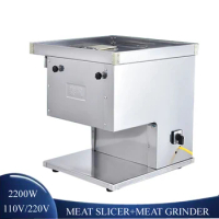 Electric Meat Grinders Meat Mincer Stainless Steel 2200W Heavy Duty Household Meat Slicer Mincer