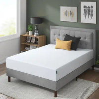 Queen Size Mattress, 8 Inch Green Tea Cooling Gel Memory Foam Mattress, Fiberglass Free, Cooling Gel Foam, Pressure Relieving