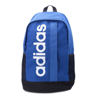 【adidas 愛迪達】Adidas ESSENTIALS 大LOGO藍色後背包-NO.GE1155