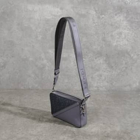 Tas FENDI FF DIAGONAL BLACK GREY CROSS BODY SHOULDER BAG 100% ORIGINAL 22X15X4CM