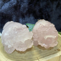 【Cozy 世界水晶原礦與茶】粉晶龍龜 38-1(有龍的勇武祥瑞亦有龜的長壽)