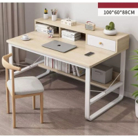 臺式電腦桌(100cm橡木色）