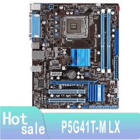 P5G41T-M LX Desktop Motherboard G41 Socket LGA 775 Q8200 Q8300 DDR3 Original Used Mainboard On Sale