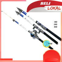 HAPPY MANCING Joran Tegek Kolong Pancing Udang Kagawa Ruas Pendek 45cm Untuk Ikan Kecil Max Drag 3Kg