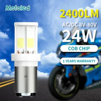 Motoled 8V-80V H4 HS1 BA20D H6 4 COB Chip Lamp Ceramic LED HeadLight Fog Bulbs Moto Headlamp for YAMAHA Mt07 Led Motos Light