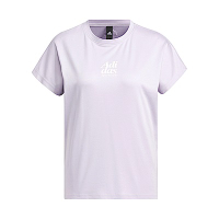 Adidas Lounge Silk Tee [IM8860] 女 短袖 上衣 運動 休閒 寬鬆 純棉 日常 舒適 紫