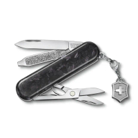 【VICTORINOX 瑞士維氏】Classic 閃耀系列五用瑞士刀(58mm-碳纖維刀殼)