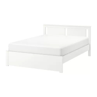 SONGESAND 床框, 白色/lönset, 150x200 公分