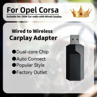 New Mini Apple Carplay Adapter Car OEM Wired Car Play To Wireless Carplay Smart AI Box for Opel Corsa USB Dongle Plug and Play