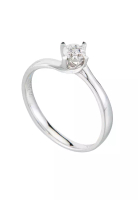 LITZ LITZ 750 (18K) 白金鑽石戒指 鑽石戒指 DR104