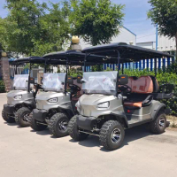 Hot Sale 4 Wheel Golf Car Lithium Battery 72V Electric Golf Cart 4 6 8 Seater Sightseeing Off-road Car With Seat Folds Back