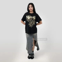 MARDI MERCREDI TRIPLE FLOWER BLACK LEMON TEE