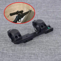 Tactical 11mm Dovetail Rail Rifle Scope Riser Mount 25.4mm/30mm QD Rings Mount With Bubble Level For STR CZ451 CZ452 CZ511