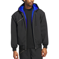 Adidas Shmoo Canvas JK 男款 黑色 運動 休閒 小精靈 拉鍊 口袋 連帽 外套 IX9020