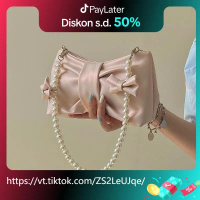 Tas Selempang Slingbag Tas Wanita Sholderbag Pita Fairy Tali Mutiara Tas Bahu Untuk Pesta Kondangan 