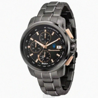 【MASERATI 瑪莎拉蒂】MASERATI手錶型號R8873645001(黑色錶面黑錶殼深黑色精鋼錶帶款)