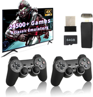 Retro Game Console 24500+ Games Built-in Wireless Retro Game Console 9 Emulators 4K HDMI Output Dual