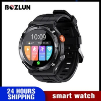 BOZLUN New Smart Watch Outdoor Sport Bluetooth Call Watch 1.39 Inch Screen 450mAh IP68 Waterproof Smartwatch Men for IOS Andro