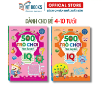 NTBOOKS - Sách Combo 2 Cuốn 500 Trò Chơi Rèn Luyện IQ Cho Trẻ 4-10 Tuổi Tăng Cường Khả Năng Phân Tíc