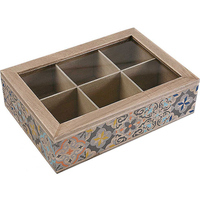 《VERSA》木質茶包收納盒(圖騰) | 咖啡包收納盒 防塵收納盒 茶具