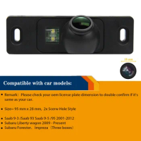 HD 1280*720P Rear View Camera for SAAB 9-2 9-3 9-5 9-7 X/Saab 93,95,97X Subaru Forester 2002-2012, Night Vision Backup Camera