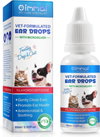 Ear Infection Treatment Drops for Dogs and Cats Pets Ear Cleaning Solution Drops with 1% Hydrocortis