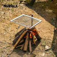 鑄鐵烤架木柴燒烤爐戶外野營簡易野炊燒烤用品爐具組裝式