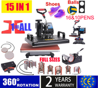 15 in 1 Heat Press Machine Sublimation Machine Heat Press Printer for T-shirts PlatesCapMugPhone Coverspenfootball etc