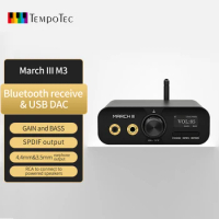 TempoTec M3 HIFI USB DAC,5.2 Bluetooth DAC,Headphone Amplifier 4.4mm,Long Transmission Distance, Bluetooth Audio Receiver, DSD