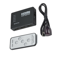 HDMI高清切換器5進1出電腦機頂盒 切換器支持3D1080PHDMI五進一出