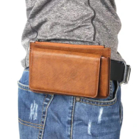 Zipper Wallet Leather Belt Clip Case Holster Waist Bag For Google Pixel 6 6A 5A 4A 3A 4 XL,Sony Xperia 5 10 L4 L3 XZ3 XA2 Plus