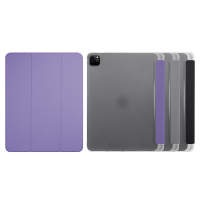 Metal-Slim Apple iPad Pro 12.9吋(第6代) 2022 TPU軟殼全包覆三折立架式防摔保護皮套(內置筆槽)