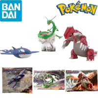 Bandai Original Shokugan POKEMON Scale World Hoenn Region Groudon Rayquaza Kyogre Anime Action Figur