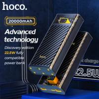HOCO Power Bank 20000mAh Transparent with 22.5W PD Fast Charging Powerbank Portable Battery Charger For iPhone 14 13 12 11Xiaomi