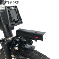 TWTOPSE 400 Lumen Bike Light With Rack For Brompton 3SIXTY PIKES Dahon Tern Crius Folding Bicycle Rainproof USB Headlight Lamp