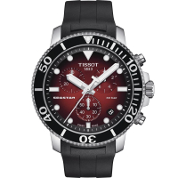 【TISSOT天梭 官方授權】Seastar 海星300米潛水石英錶-橡膠款(T1204171742100)