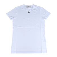 【Vivienne Westwood】經典土星LOGO女款T恤(白)