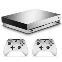 Metal Brushed Skin Sticker Decal For Microsoft Xbox One X Console and 2 Controllers For Xbox One X Skin Sticker Vinyl
