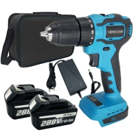 Cordless Electric Industrial Grade Brushless Impact Drill 10mm 21+1 Torque Rechargeable Screwdriver For 18V Battery