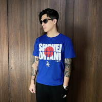 美國百分百【全新真品】MLB  x OHTANI 洛杉磯道奇 大谷翔平 短袖T恤 T-shirt 寶藍 CT03