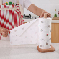 ✤宜家✤櫸木立式廚房紙巾架 創意實木捲紙架