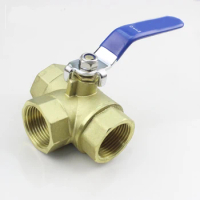 Female Brass Ball Valve Three Way 3/8 BSPP Connection