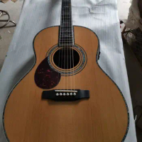OOO45 left handed guitar solid cedar custom guitar slot headstock lefty parlor travel folk guitar