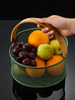鐵藝水果籃家用水果盤子客廳現代創意零食收納籃手提筐鏤空北歐風