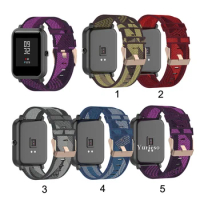 Canvas Nylon Wrist Strap for Amazfit Bip S/Bip Lite Watch Band for amazfit GTS for Samsung galaxy watch 42mm for watch GT2 42mm